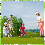Children using Teyva Daily golf toy set in an outdoor lawn