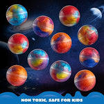 Assorted twenty-four pack of colorful stress relief slime balls arranged as return gifts.