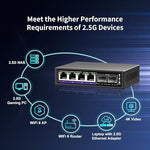 Nicgiga desktop network switch package contents including the power adapter hardware