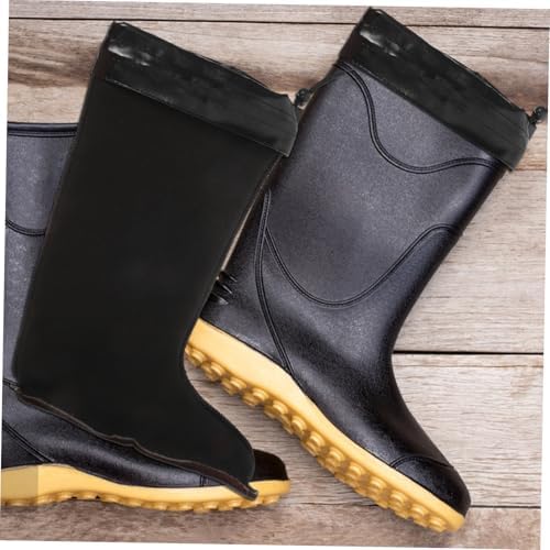 Detachable black warm boot sleeves for men cold weather protection