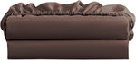 FreshCulture king fitted sheet front view in brown