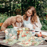 CMUSKO 40 piece floral napkin set for wedding and baby shower