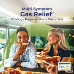 Side view of Boiron GasCalm package detailing directions for gas and bloating relief.