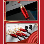 Braided nylon texture detail of the SKW HC series audio cable.