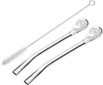 GFDesign Yerba Mate Bombilla Straw front view stainless steel filter