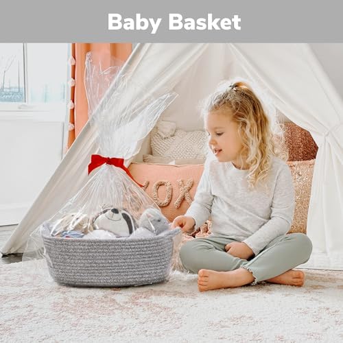 CHICVITA premium cotton rope hamper close up showing braided handles and texture