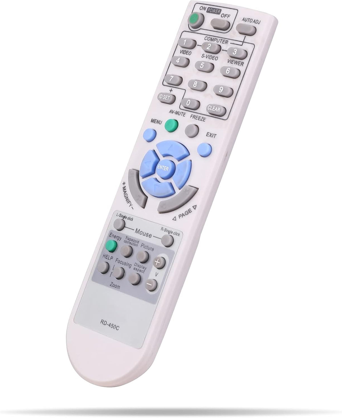 Oxumii universal projector remote battery compartment view