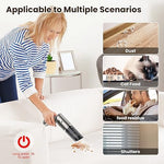 Mzgo compact car vacuum cleaner showing the USB charging port setup close view