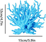 Staghorn style blue artificial coral reef ornament inside a freshwater aquarium