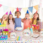 Tevxj party tableware set arranged on a dining table