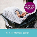 JJ Cole car seat cover showing the soft sherpa lining detail