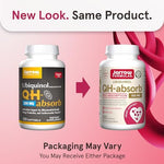 High bioavailability CoQ10 dietary supplement by Jarrow Formulas showing capsule size