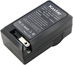 Kastar camera charger showing the integrated LED light indicator and world voltage compatibility details.