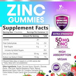 Vegan zinc gummies by Nature's Nutrition for skin and bone health