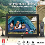 Supersonic portable widescreen display showcasing the side view inputs including HDMI and USB ports.