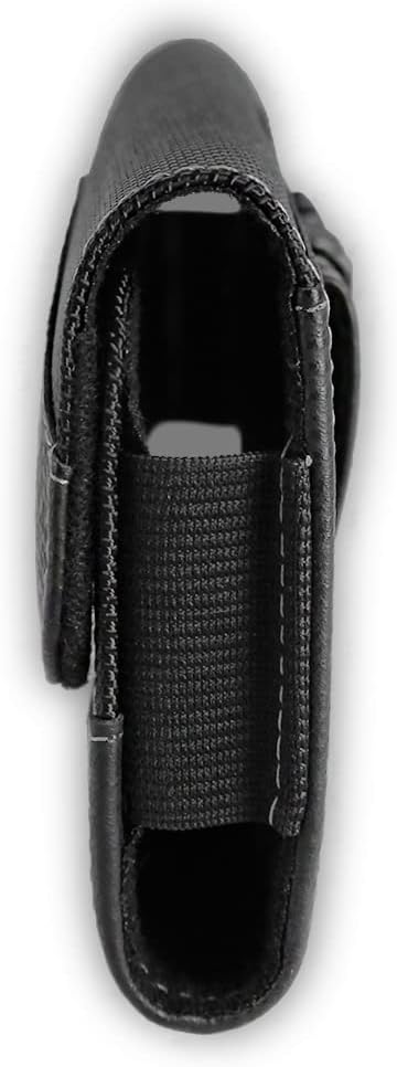 TMAN premium PU leather phone pouch side profile view