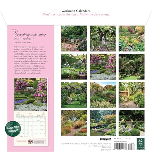 Secret Garden Wall Calendar 2026 - Image 3