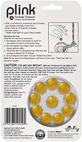 Plink garbage disposal deodorizer spheres in lemon scent