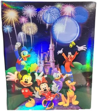7STAR Disney memory book standing upright displaying the high quality binding spine and detailed outer cover graphics.
