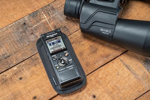 Premium audio recorder demonstrating the expandable memory card slot interface on the side