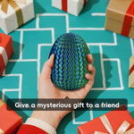 Egg-shaped gift box with hidden cash storage