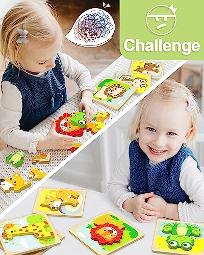 Benresive Montessori animal toys displaying individual chunky pieces for small hands