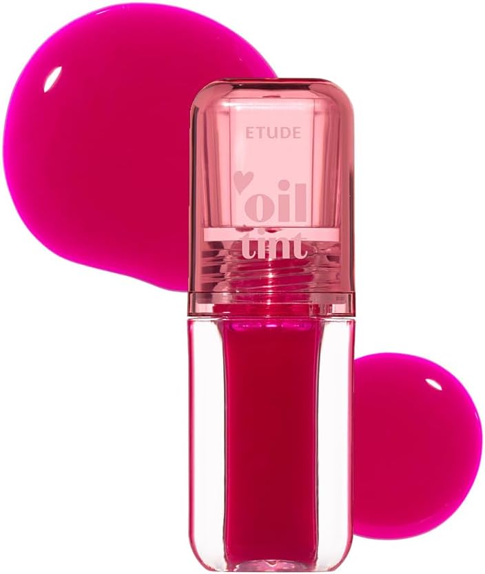 ETUDE Dear Darling Oil Tint #5 Red Oil (0.14 fl.oz) | High Moisturizing and Strong Hydrating Lip Oil/Lip Gloss | Smooth and Moist Lips | Non-Sticky Lip Oil Tint For Dry Lips | K-beauty - Image 9