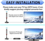 ApexWaveTV premium digital receiver antenna unpacked highlighting its compact portable design and matte finish.