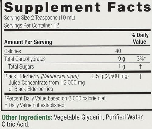 Nature's Answer Sambucus Super Concentrated, Black Elder Berry, 4-Ounce - Image 4
