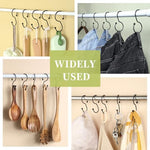 Goowin matte black metal hooks applied versatilely to hold partition curtains and bathroom storage items securely