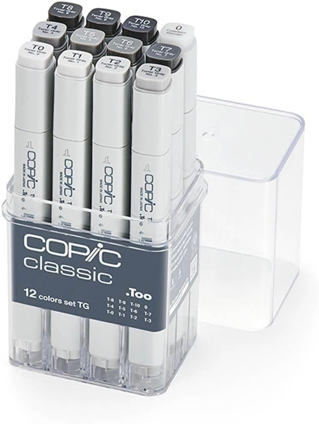 Copic Classic, Alcohol-based Markers, 12pc Set, Cool Gray (New ver.) - Image 9