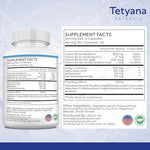 Tetyana Naturals sciatica supplement bottle showing 12-in-1 potent formula and alpha lipoic acid ingredients