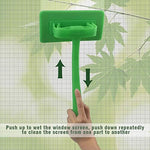 Detachable handle being attached to MyLifeUNIT green cleaning brush