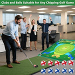 Ten colorful sticky velcro balls for golf practice