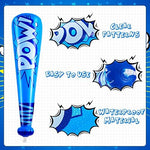 Close up of POW comic design on Seematn inflatable toy bat