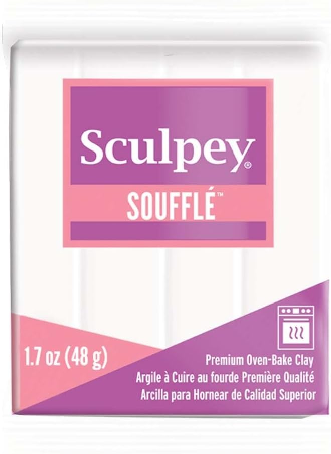 Polyform Sculpey Souffle polymer clay front view block