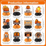 Assorted basketball birthday decoration pieces