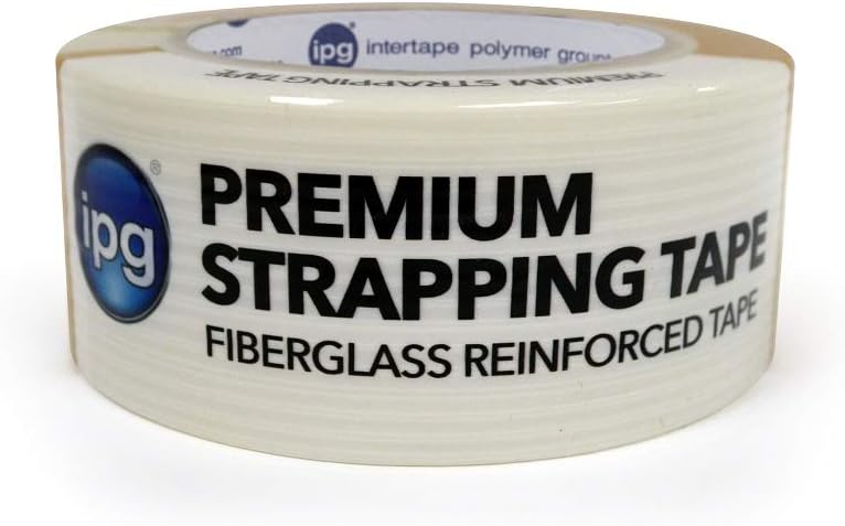 Single roll of IPG strapping tape displayed for industrial use