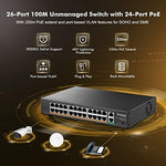 MokerLink network switch rear panel display featuring the power input slot