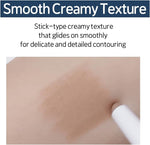 ETUDE creamy contouring stick in Warm Shading showing smooth texture swatch