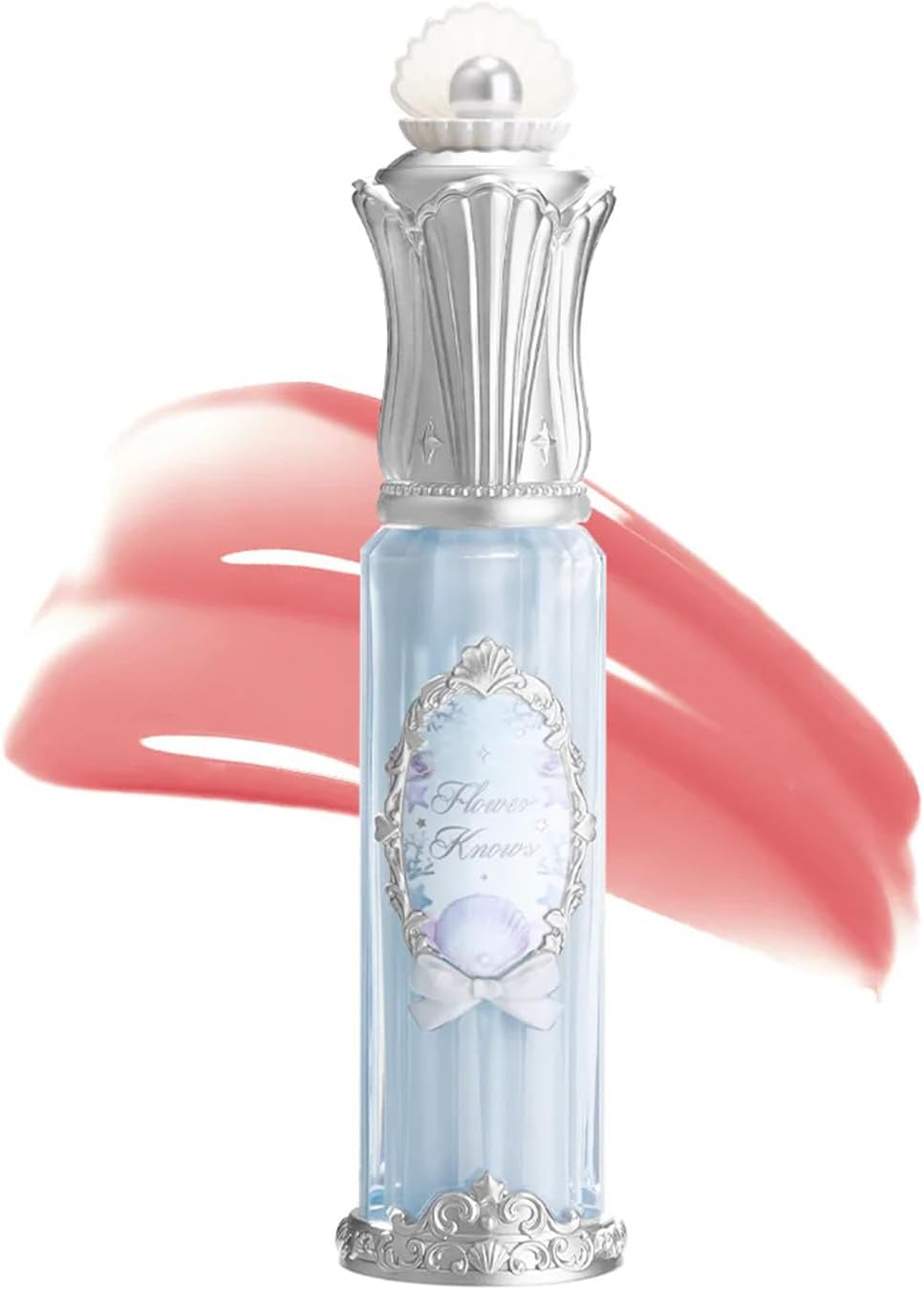Flower Knows Shells Jewel Nourishing Lip Glaze front view of luxury packaging.