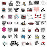 Close up of high quality vinyl gym stickers
