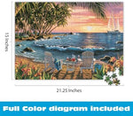 Full-color bonus reference diagram poster included inside the Buffalo Games package for assembly aid.