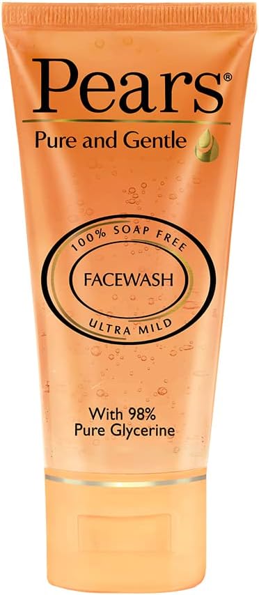 Pears pure and gentle daily cleansing facewash front view bottle packaging