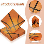 Folded basketball theme party napkins 13 by 13 inches