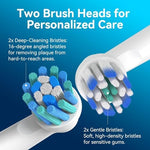 Waterproof SEAGO white electric toothbrush being rinsed under running water demonstrating its waterproof design