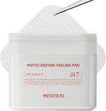 Mediheal Phyto Enzyme Peeling Pad front view container showing 90 vegan sheets for pore tightening
