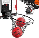 Child playing with Temi indoor basketball hoop in a bedroom