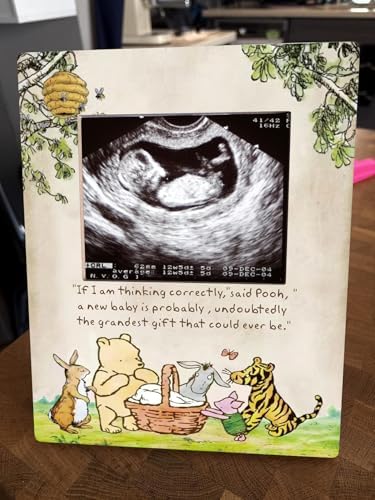 Imported Disney wooden baby scan photo holder for nursery table