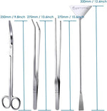 Capetsma aquarium maintenance tools showing the extended straight and curved tweezers.